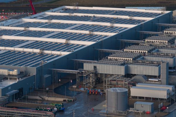 Aerial,Data,Center,Exterior,Infrastructure.,Aerial,View.